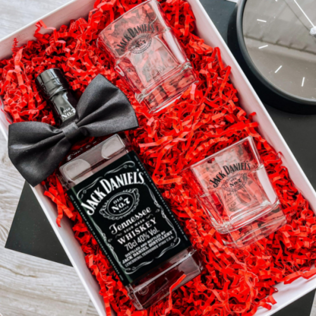 Set regalo ideale per lui Jack Daniel's con bicchieri