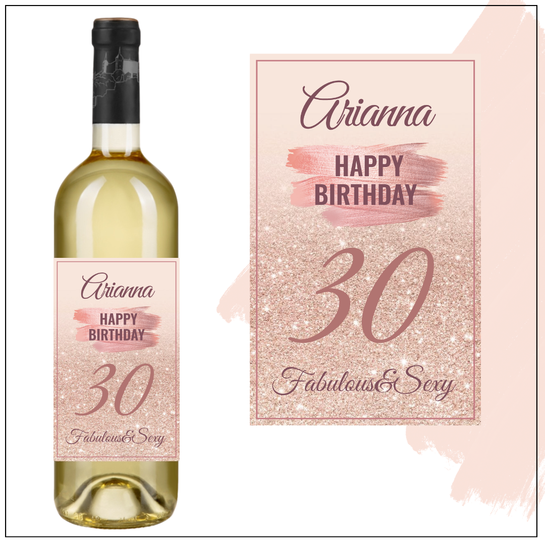 60 ° regalo di compleanno per lui o lei personalizzato 75cl bottiglia di Champagn - UK