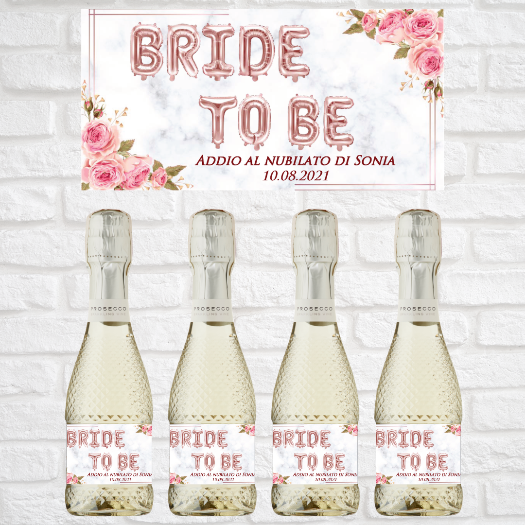 Bicchiere Da Vino 340 Ml Per Sposa - Regalo Addio Al Nubilato, Fidanzamento, Acciaio Inox, Con Cannuccia E Scatola Regalo