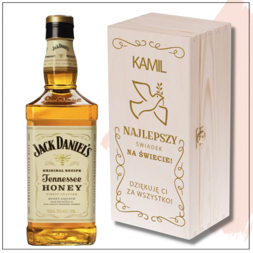 IDEA REGALO ORIGINALE PER LUI - JACK DANIELS APPLE + PAPILLON - Regali per  testimoni di nozze maschi