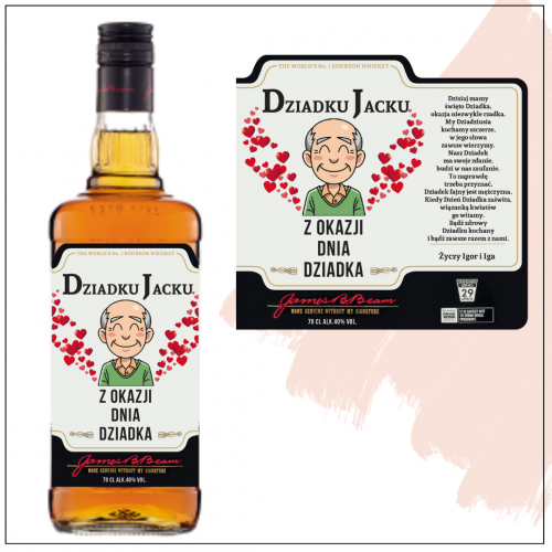 IDEA REGALO PER LA FESTA DEI NONNI - REGALO PER IL NONNO JIM BEAM WHITE